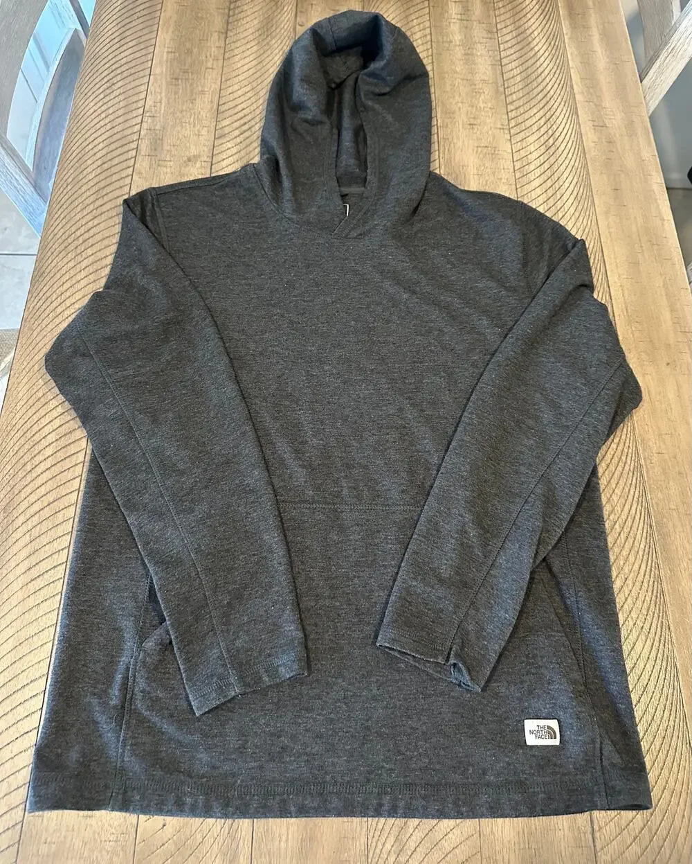 The North Face Pullover Hoodie Men's Large Dark Gray Heather LS Sweatshirt